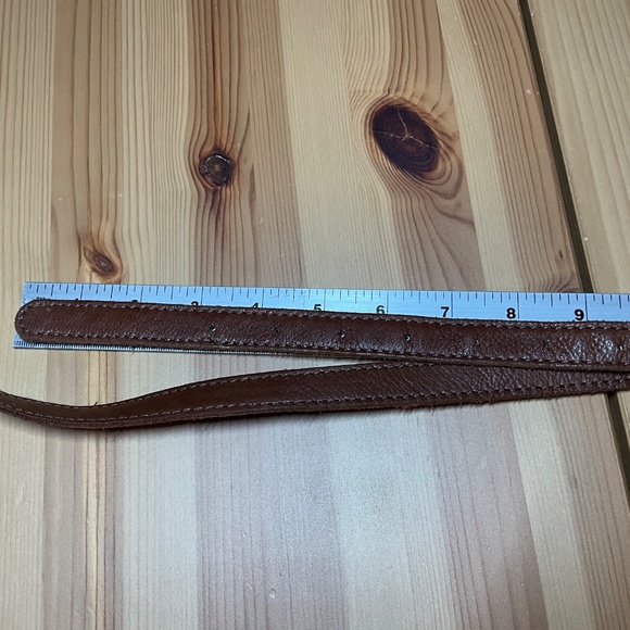 ASHWOOD Genuine Leather Cognac Studded Crossbody Bag Adjustable Strap - Picture 15 of 16